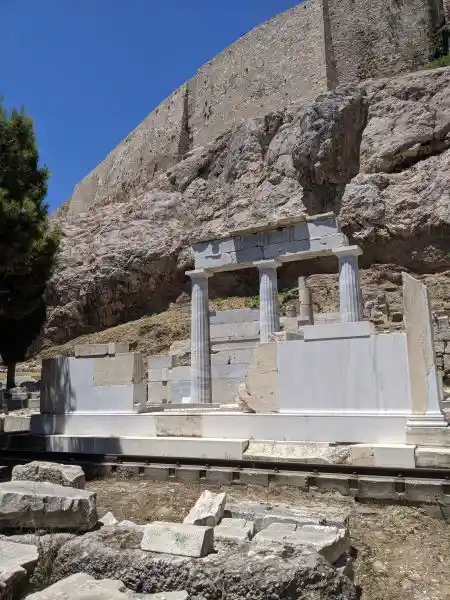 View of the Asclepieion sanctuary on the south slope of the Acropolis